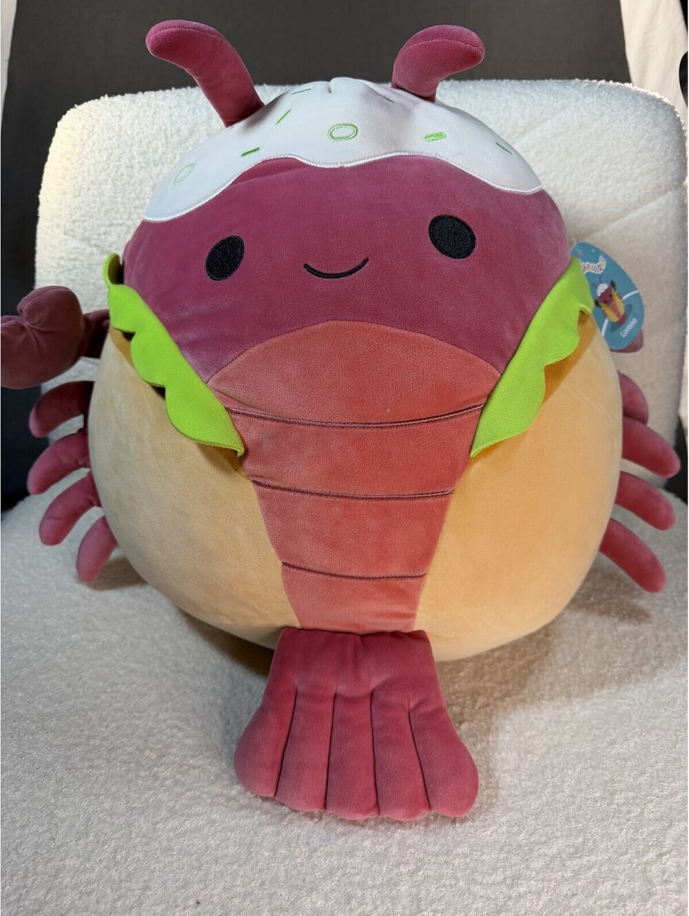 Squishmallows Lorono Lobster 14 Inch Plush Stuffed Animal Pink Cream Jazwares NW